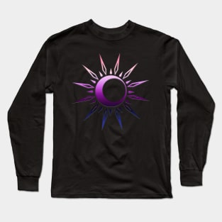 Genderfluid Celestial Spiritual Queer Pride Sun Moon Boho Yoga Long Sleeve T-Shirt